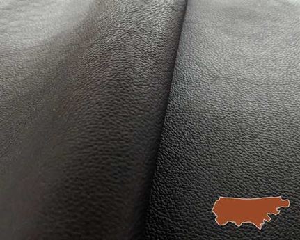 GARMENT LEATHER MILANO SIDES BLACK 0.9/1.1MM  (SQ FT)