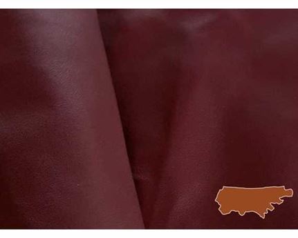 GARMENT LEATHER MILANO SIDES BURGUNDY (SQ FT)
