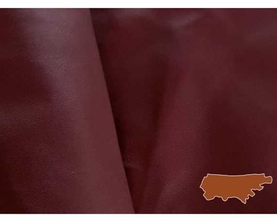 GARMENT LEATHER MILANO SIDES BURGUNDY (SQ FT)