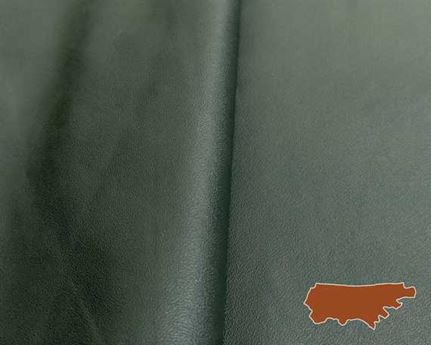 GARMENT LEATHER MILANO SIDES GREEN (SQ FT)