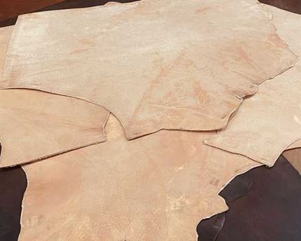 VEG TANNED LEATHER HALF SHOULDER NATURAL 3.5/3.7MM (EACH) 