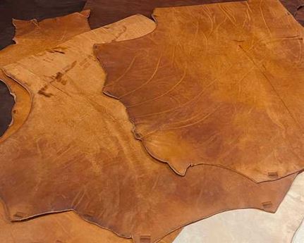 VEG TANNED LEATHER HALF SHOULDER TAN 3.5/3.7MM (EACH) 