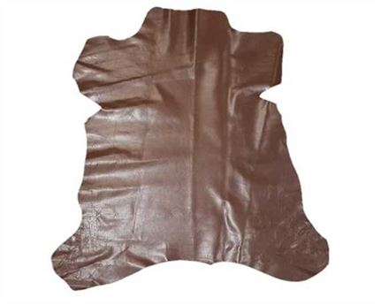 KID SKIN GLAZED BROWN 0.6/0.8MM LEATHER FROM SPAIN