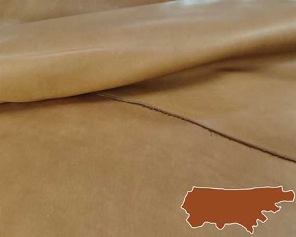 PANEL SIDE LEATHER F/GRAIN 1.9/2.1MM BRANDY (PER EACH) AVE 23 SQ FT