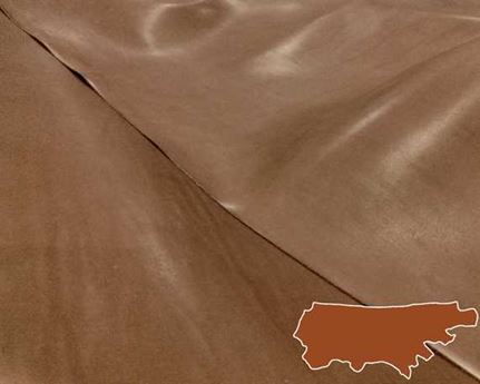 PANEL SIDE LEATHER F/GRAIN 1.9/2.1MM HAVANA (PER EACH) AVE 23 SQ FT