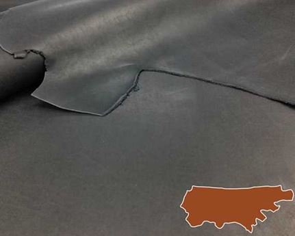 PANEL SIDE LEATHER F/GRAIN 1.9/2.1MM JAPANESE BLACK (PER EACH) AVE 23 SQ FT