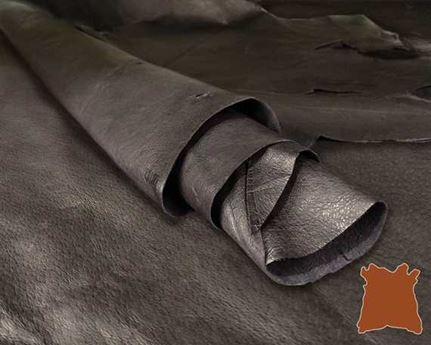 PIG LINING LEATHER BLACK 0.7/0.9MM FULL SKIN FOR BAG AND SHOE LINING