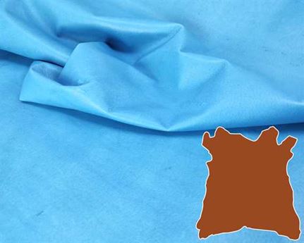 PIG LINING LEATHER 0.7/0.9MM BLUE LIMITED EDITION FULL SKIN FOR BAG AND SHOE LINING