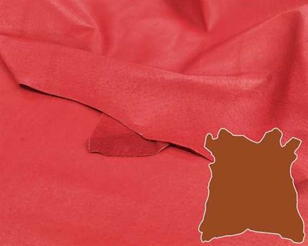 PIG LINING LEATHER 0.7/0.9MM RED LIMITED EDITION FULL SKIN FOR BAG AND SHOE LINING