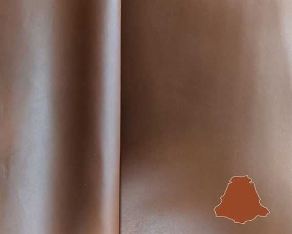 VEG KANGAROO LEATHER 0.7/0.9MM COGNAC GLAZED AUSTRALIAN MADE LEATHER.
