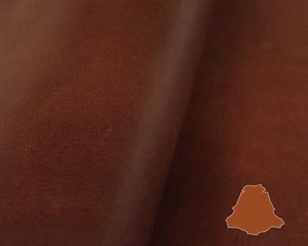VEG KANGAROO 0.7/0.9MM BROWN (brandy) GREASY AUSTRALIAN MADE LEATHER.