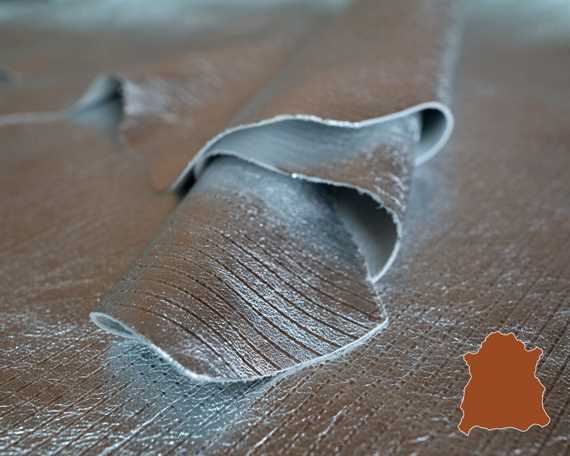 GARMENT SHEEP 0.6/0.7MM SILVER STRIPE FOILED LEATHER