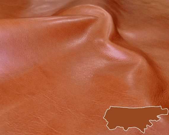 BAG LEATHER - BARCELONA AMBER SEMI-ANILINE CHROME/VEG TANNED SIDES 2.0/2.2 MM 