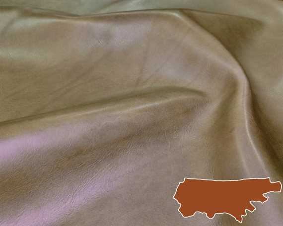 BAG LEATHER - BARCELONA OLIVE SEMI-ANILINE CHROME/VEG TANNED SIDES 2.0/2.2 MM