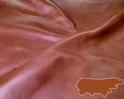  BAG LEATHER - ECO BOURBON ANILINE VEG TANNED SIDES 1.4/1.6 MM