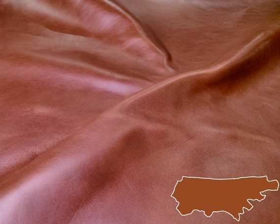  BAG LEATHER - ECO BOURBON ANILINE VEG TANNED SIDES 1.4/1.6 MM