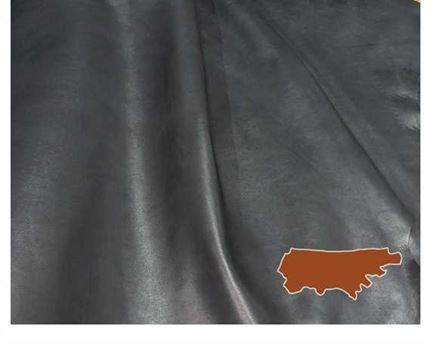 COW SIDE UPPER 1.4/1.6MM BLACK PLONGE FULL GRAIN LEATHER