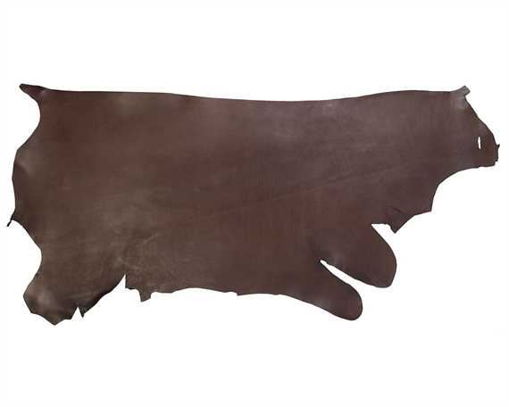 MORGAN OAK VEG GIRTH/SEAT SIDES 2.0MM DK HAVANA USA STEER HIDE LEATHER