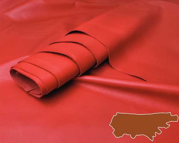 BAG/UPPER LEATHER LIMITED EDITION SIDES 1.3 / 1.5MM CARDINAL RED