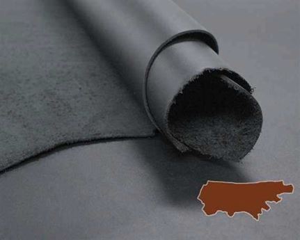 COW SIDE RODEO BLACK LEATHER 2.0/2.2MM OILY MATT FINISH