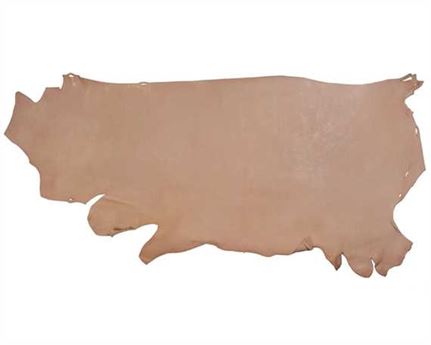 MORGAN OAK VEG SKIRTING SIDE 5.0MM TINTED GOLDEN B USA STEER HIDE LEATHER