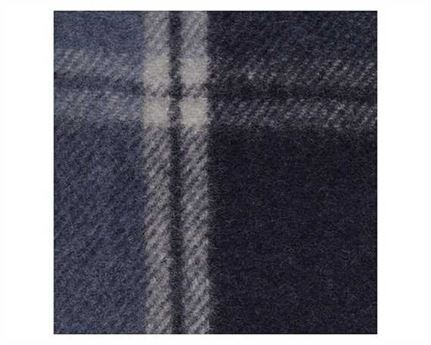 FABRIC 80% WOOL RUG LINING RAF BLUE CHECK RFL56 183CM WIDE PER L/M