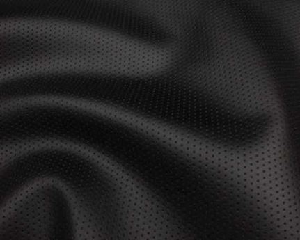 MUIRHEAD CAIRNGORM BLACK PERFORATED CG001 UPHOLSTERY LEATHER FULL HIDE