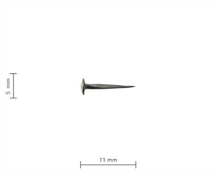NICKEL SADDLE NAILS 5MM DIAM. HEAD 11MM LONG