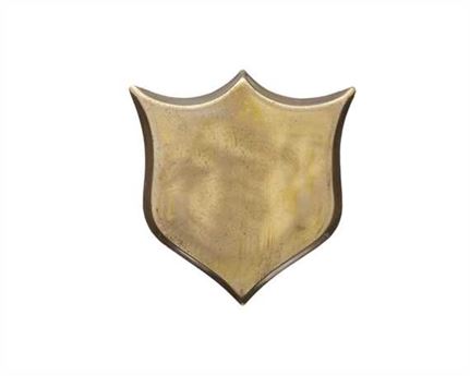 SADDLE DOCTOR SHIELD-SHAPED HARNESS ORNAMENTS BRASS 55MM