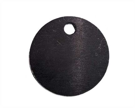 PET TAG ROUND 19MM BLACK