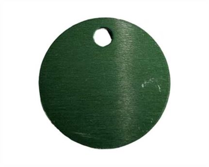 PET TAG ROUND 19MM GREEN