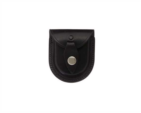 COIN POUCH WITH BELT LOOP LEATHER BLACK 