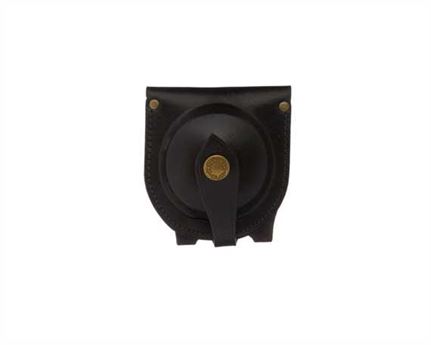 FOB WATCH POUCH WITH BELT LOOP LEATHER BLACK 