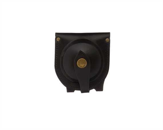 FOB WATCH POUCH WITH BELT LOOP LEATHER BLACK 