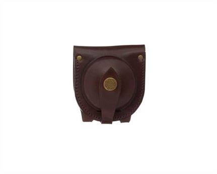 FOB WATCH POUCH WITH BELT LOOP LEATHER BROWN 