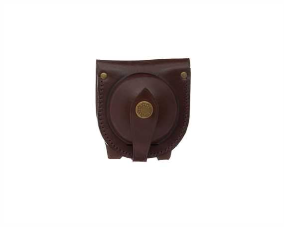 FOB WATCH POUCH WITH BELT LOOP LEATHER BROWN 