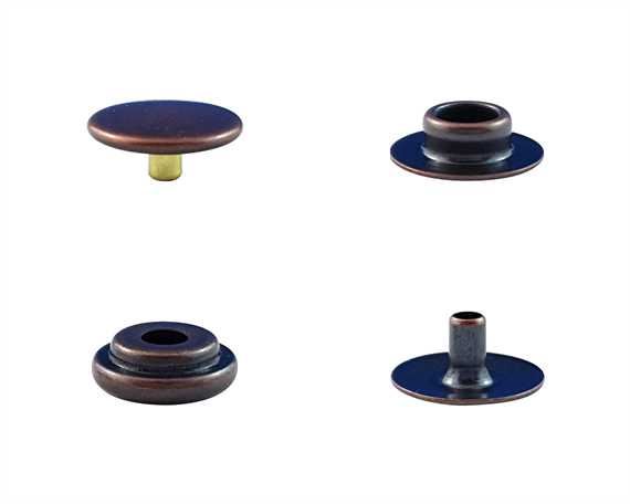 PRESS STUD FULL SET OF 25 MINI DU ANTIQUE EYELET, SOCKET, STUD, TOP