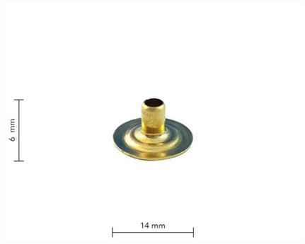 PRESS STUD LARGE DU GILT (BRASS) EYELET PER 1000