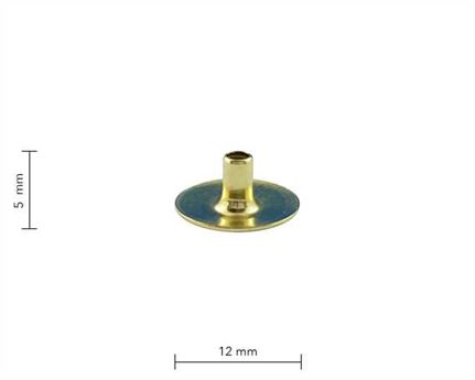 PRESS STUD MINI DU GILT (BRASS) EYELET PER 100