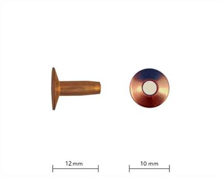 RIVET BINDER COPPER 9 GAUGE 12MM AND WASHERS PER 50