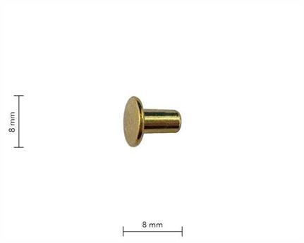 RIVET SELF PIERCING 8MM SHANK 4MM HEAD 8MM GILT PKT 1000