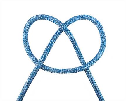 EQUI-TUFF ROPE DOUBLE BRAID (PER L/MTR) 8MM BLUE/SILVER