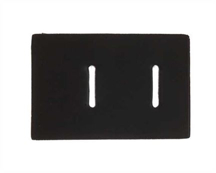 HORSE RUG REINFORCEMENT 2 SLOT SQUARE BLACK SYNTHETIC