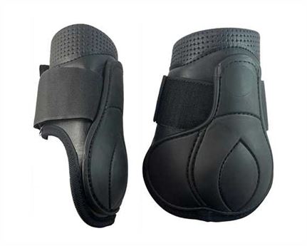  SADDLE DOCTOR BACK LEG PVC BOOT LARGE BLACK (PAIR)