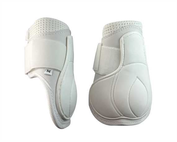  SADDLE DOCTOR BACK LEG PVC BOOT MEDIUM WHITE (PAIR)