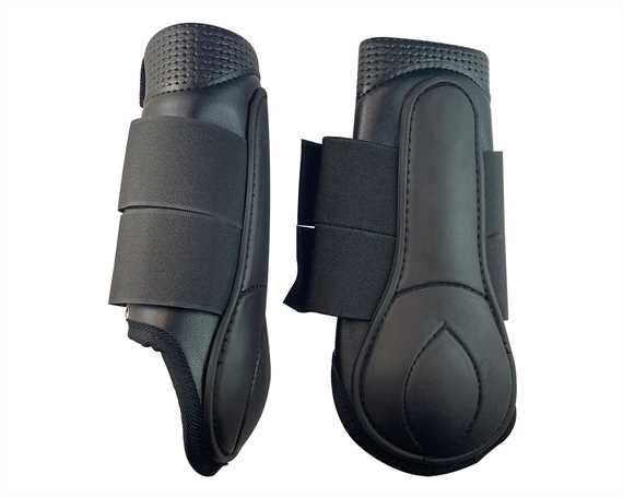  SADDLE DOCTOR FORE-LEG PVC BOOT LARGE BLACK (PAIR)