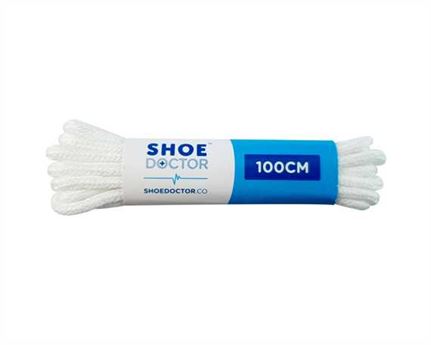 SHOE DOCTOR 100CM FINE ROUND LACE WHITE