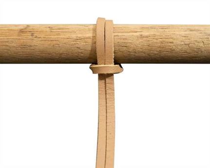 LEATHER LACE SHOE DOCTOR CARAMEL 150CM (PAIR) TRIMMABLE TO 120CM