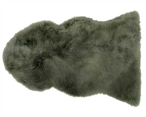 SHEEP RUG DARK GREEN 120CM X 65CM WITH LONG PILE OF 60MM