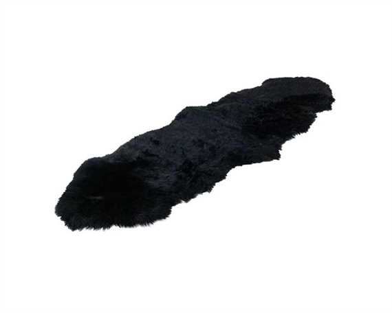 SHEEP RUG HAIR SEWN DOUBLE LENGTH BLACK